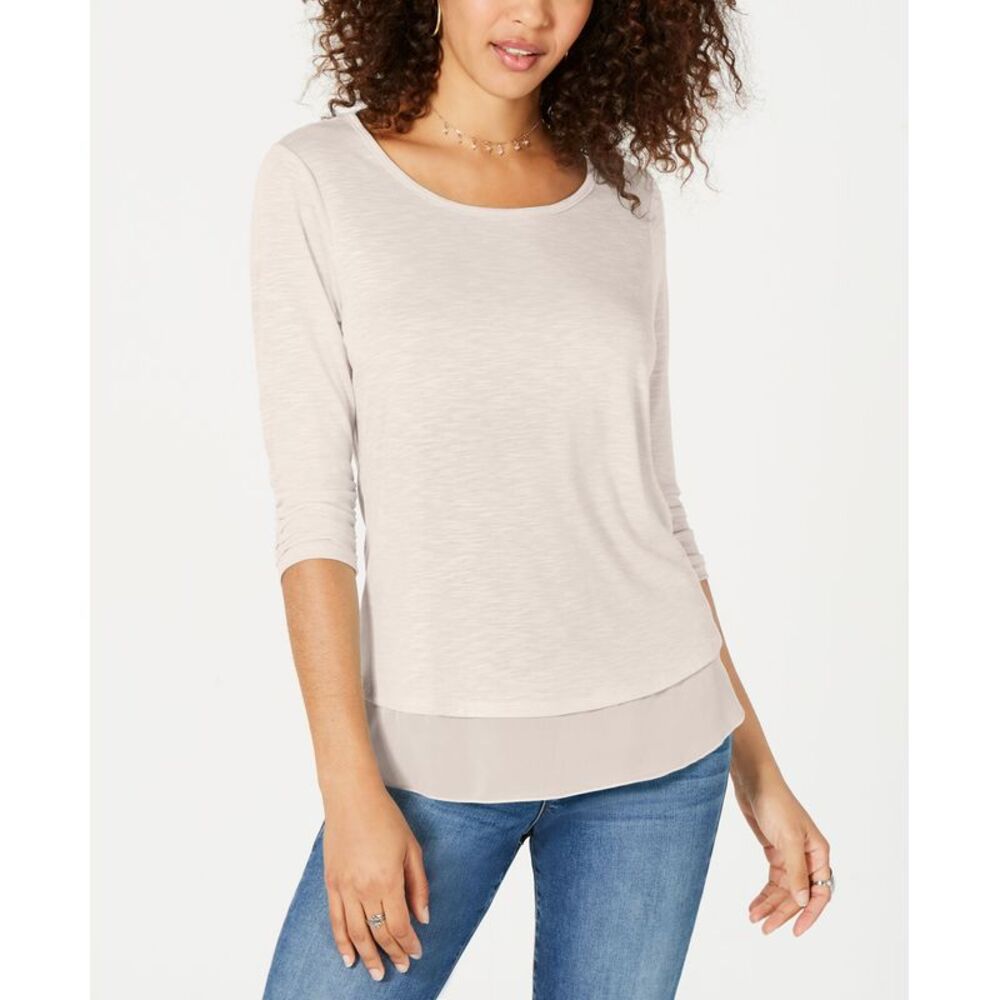 Style & Co Chiffon Hem Top